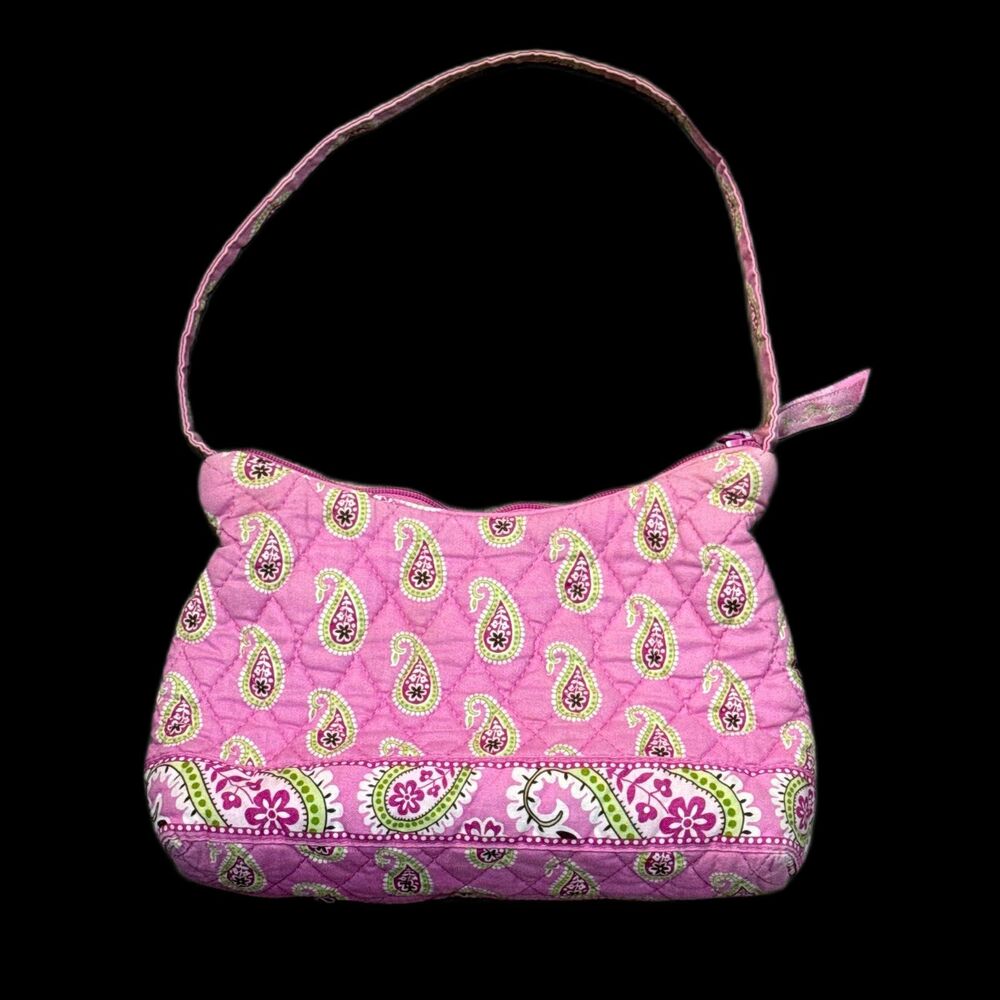 Vera Bradley Vintage 2005 Bermuda Pink Paisley Quilted Shoulder Bag Handbag